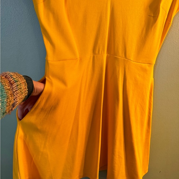 NY & C , lemon yellow, dress with pockets, size medium petite. - Picture 2 of 6
